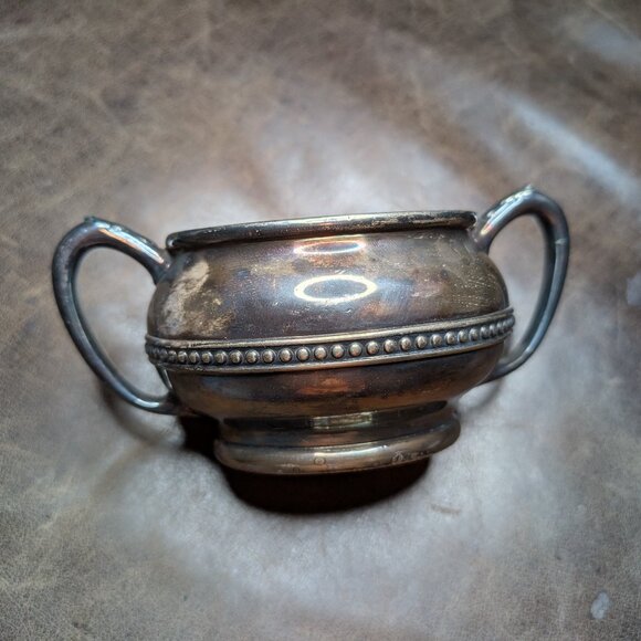 🏨 Vintage Reed & Barton Sugar Bowl – Hotel Sherman – Silver Soldered – 11 oz - Picture 1 of 4